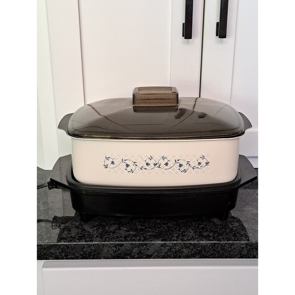Vintage West Bend 4 Quart Slow Cooker Non-Stick w/ Mini Griddle Plastic Lid - Picture 6 of 8